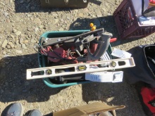 TOTE WITH LEVEL, HOLE BITS, CHAINSAW SHARPNER