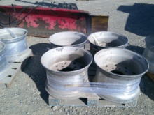 4 ALUMINUMN HUB PILOTED TRUCK WHEELS