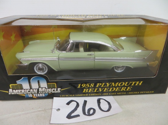 Ertl 58' Plymouth Belvedere Limited Edition Highley Detailed, 1/18 Scale