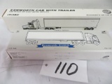 2- Kenworth w/cabs & trailers, Beckman /Field of Dreams, Ertl/Liberty, 1/64