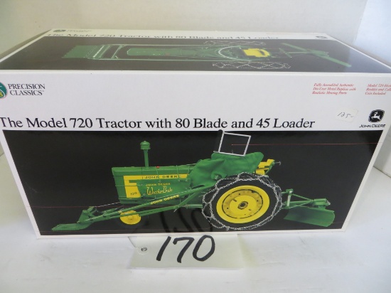 JD 720 tractor w/80 blade & 45 loader, Precision Classics #18, Ertl