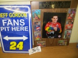 Jeff Gordon Winston Cup plaque & Fans Pit Here sign	Limited Edition