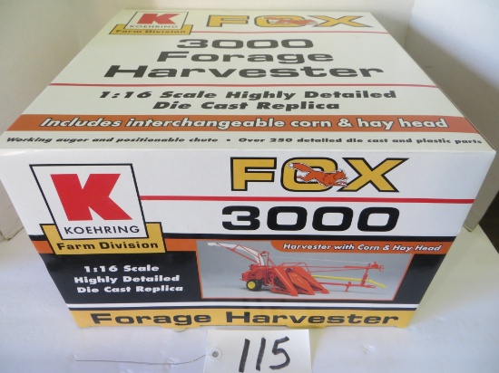 Fox 3000 Harvester w/corn & hay head, Koehring Farm Division, Highly Detailed, Spec Cast