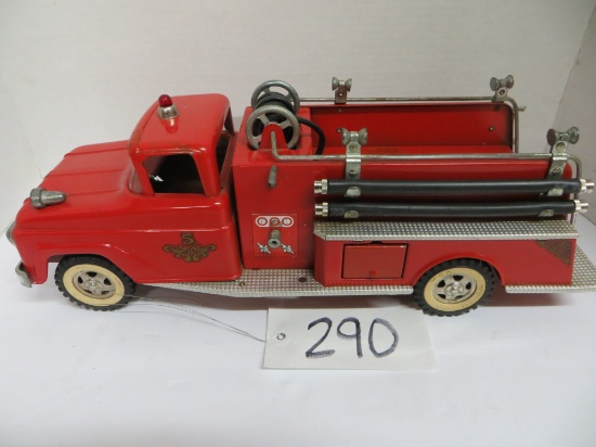 Tonka 	Vintage #5 Fire Engine w/Ladder & Hoses
