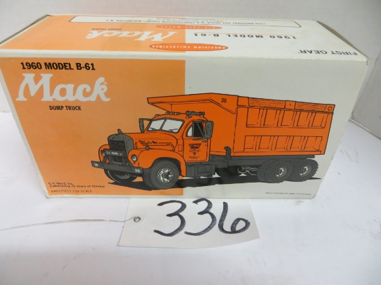First Gear 	Mack 1960 Model B-61 Dump Truck 		  1/34