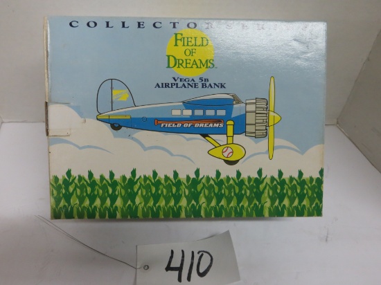 Spec Cast	Field of Dreams Vega 5B Airplane Bank 	Collector Series/  Limited Edition