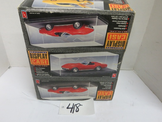 3 Empty Prestige Display Case 1/24 and 1/25 Size Cars