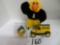 Iowa Hawkey Herky Doll, Hawkeye Bank, and Hawkeye Xmas Ornament
