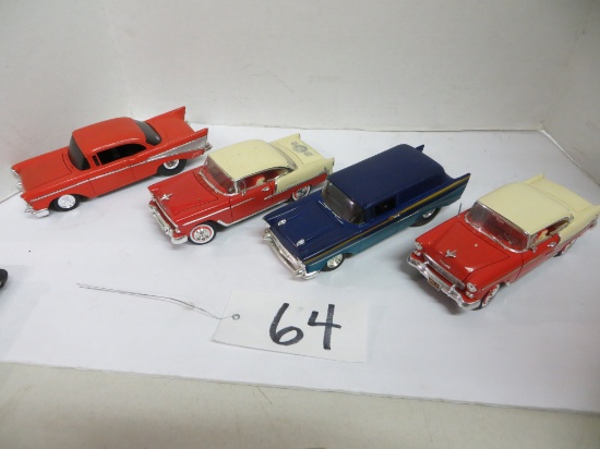 Ertl	2 BelAir Classic Cars Limited Edition & 2 57 Chevy Classic Cars