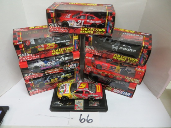 Ertl	7 - Racing Champion Nascar Cars #21, 32,99,25,99,55, Pace Car & 1 - Kellog #5 Nascar	