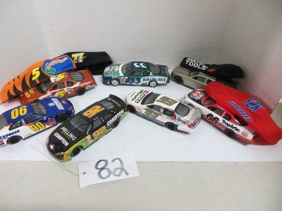 7 - Nascar Racing Cars  - #93, 33, 99, 5, 90, 26, & Pace car some w/ Car Covers
