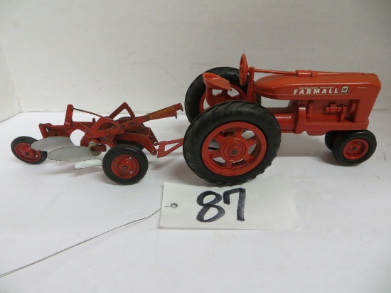International Harvestor Farmall M Tractor & 2 Bottom Plow McCormick