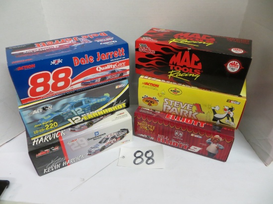 6 - New in Box Nascar Action Collectibles The Choice - # 88, 12,29,9,1, Mac tools 		  1/24