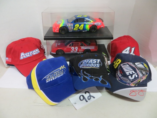 Misc. Nascar Hats, 2 Nascars in Case # 24  & #33