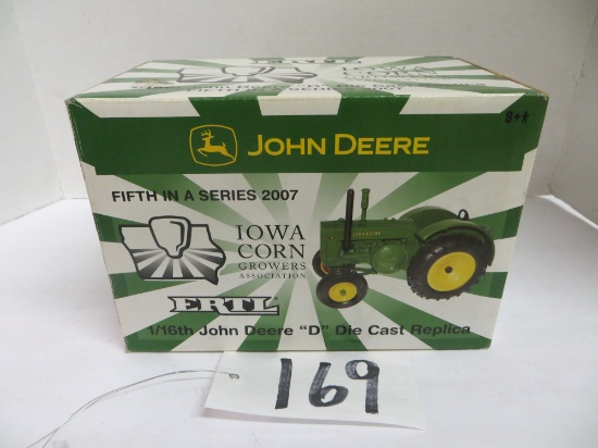 Ertl	John Deere D Die Cast Tractor Iowa Corn Growers Association 5th In A Series 2007	