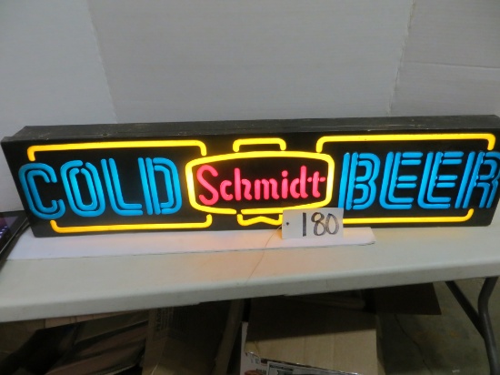 Schmidt Cold Beer Neon Light - Working & Excellent Condition