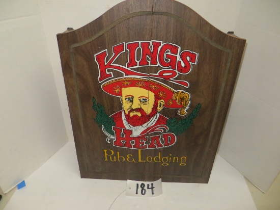 Kings Head Pub & Lodging Game Board - Darts, Carts, Cribbage, Pocker, Chess, Checkers	