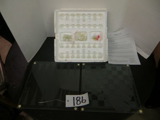 Chinese Checkers glass game and glass pieces