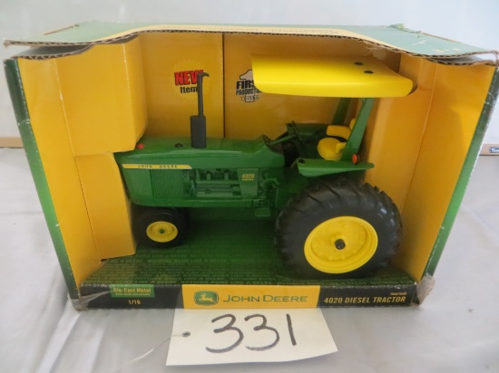 Ertl JD 4020 Diesel tractor w/canape and n/f