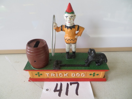 Cast Iron Trick dog bank	Replica
