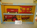 Ertl IH Farm set Deluxe Barn 1970's Rare w/IH 966, plow, disc, wagon