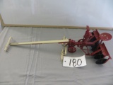 McCormick IH horse drawn adjustable straight disc, 3 HP handmade