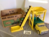 Structo Road Builder Set  w/Dump Truck, Sand Hopper and Sand loader w/origanal box  Structo