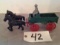 Stanley 2 horses, buggy w/guy, aluminum