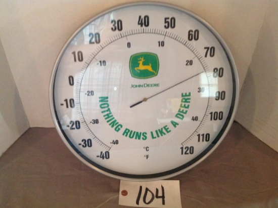JD Thermometer, Nothing Runs Like A Deere