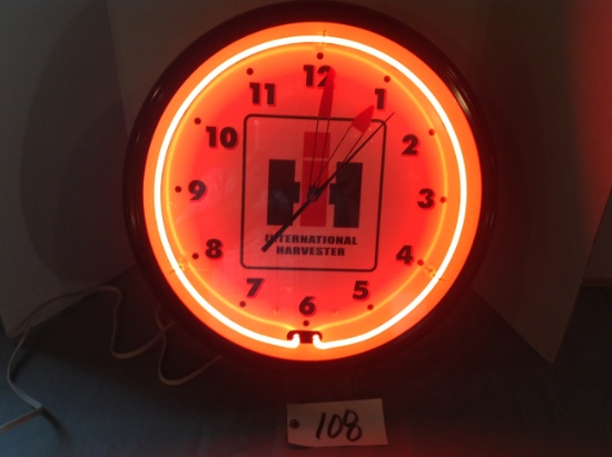 International Harvester lighted clock, works
