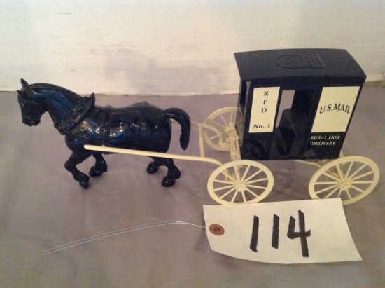 U.S Mail Rural Free Delivery cart w/horse