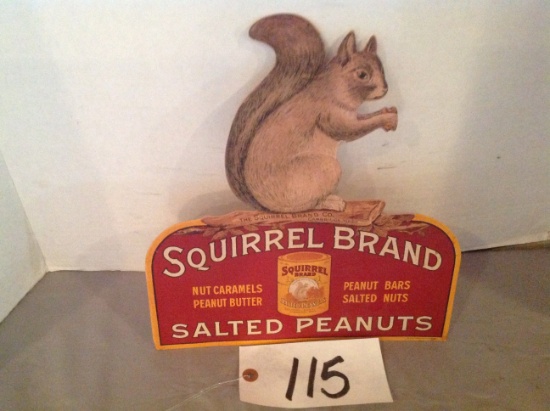 Squirrel Brand Salted Peanuts, Cambridge, Mass, cardboard advertising