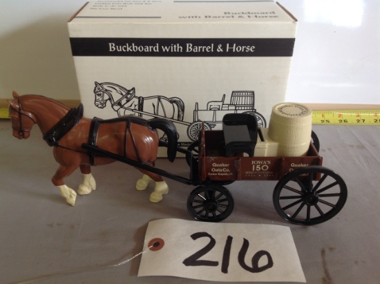 Buckboard w/Barrel & Horse, More than 100 years Delivering