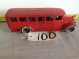 Cast Iron passenger  bus w/man	