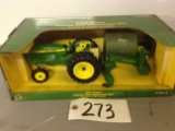 JD 2440 tractor w/dirt scraper, bale mover and bale		Ertl