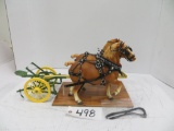 Loyd custom	JD cultivator w/pair of clysdales w/highly detailed