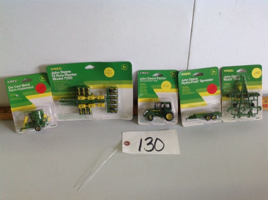 Ertl	JD mixer, tractor, spreader, planter, mulcher	1/64 scale