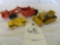 3 pc old construction equipment Caterpillar bulldozer & AC dirt scraper