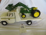 JD truck delivery imp bed w/JD tractor w/loader