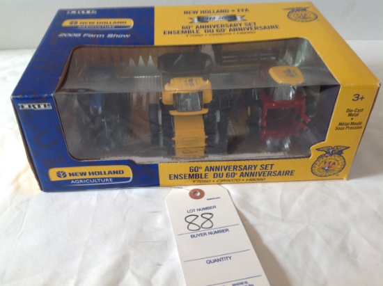 New Holland FFA  1948-2008 60th Anniversary set T7050, CR9070, H8060   1/64 Scale