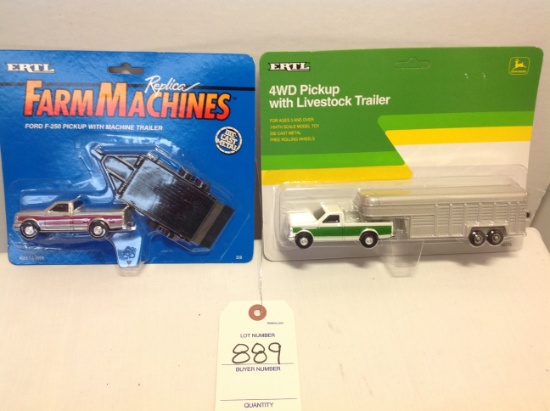 4WD pickup w/ Livestock Trailer, Ford F250 w/trailer