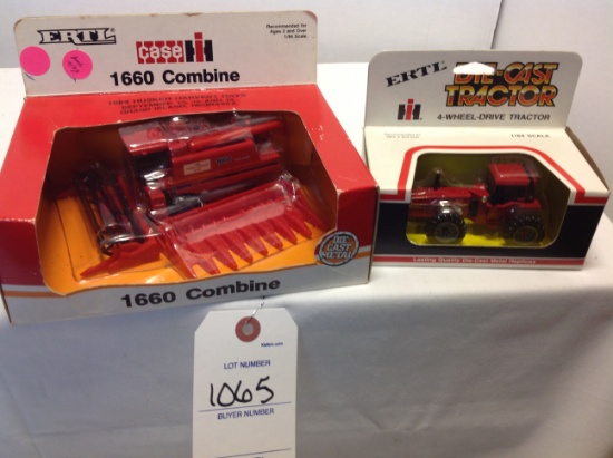 IH 2+2, IH 1660 Combine1988 Husker Days   1/64 Scale
