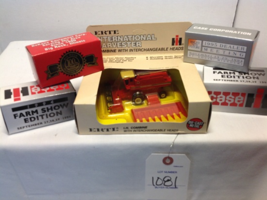 assortment of IH combine & tractors  1/64 Scale