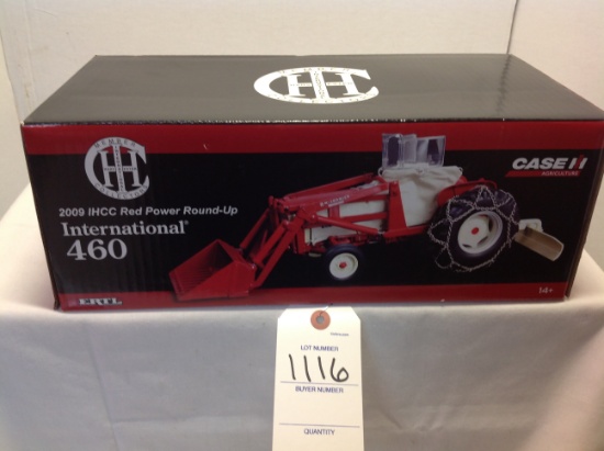 IH 460 w/loader & blade w/heat hauser  2009 IHCC Red Power Round-up   1/16 Scale