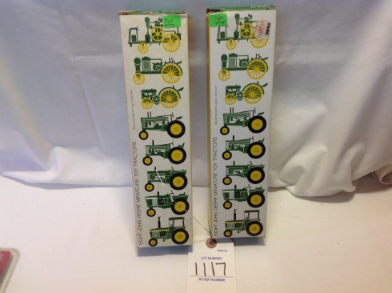 2-Eight JD Miniature Toy  Tractors