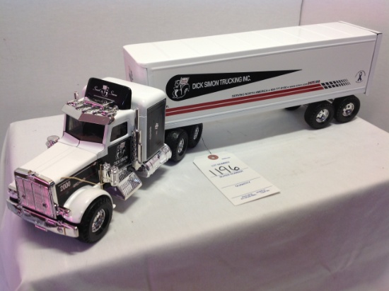 Peterbilt w/van trailer  of Dick Simon Trucking