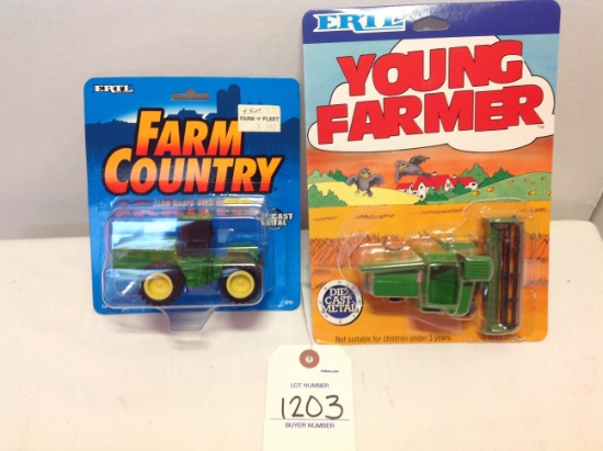 JD combine & JD 4 WD