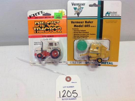 Case 2590, Vermeer Baler 605