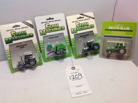 assortment of Deutz tractors & baler
