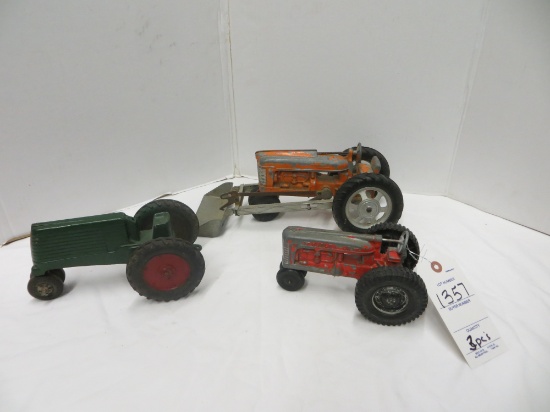 2 Hubley tractors & 1 Silk